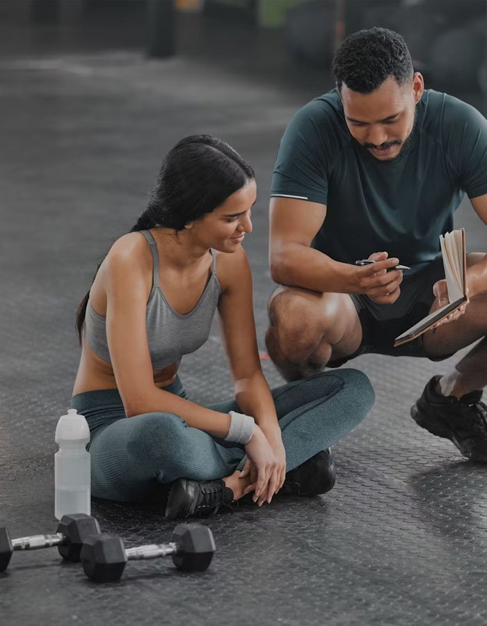 Athlete recovering after training